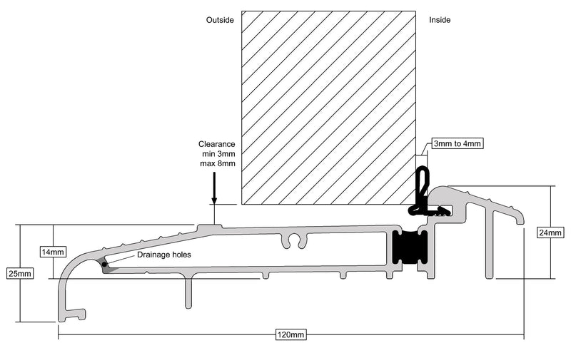 High Performance Proline Subsill Threshold Sill Perfect For Composite Subsills