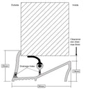High-Performance Lowline Central Nitrile Rubber Seal For Inward Opening Doors