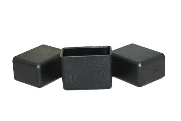 Heavy Duty Black Rectangular Plastic Feet For Long- Lasting Protection - 55 Pack