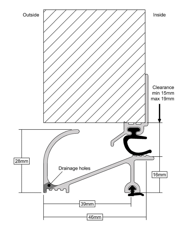 Industrial Grade HI Bar Threshold System For Superior Door Protection