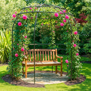 under climbers — a tranquil, shaded hideaway for two or three