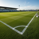 Freshly Marked Football Pitch White Lines | Concentrate Grass Paint | IndtriLine