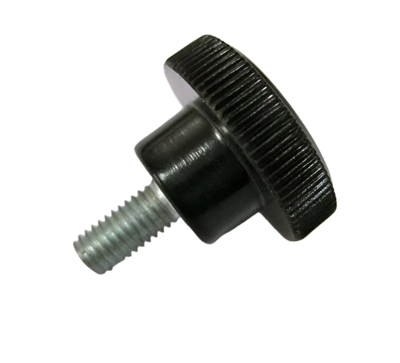 Heavy-Duty Black Male Flat Knurled Thumbscrews For Adjustable Applications - 12Pcs