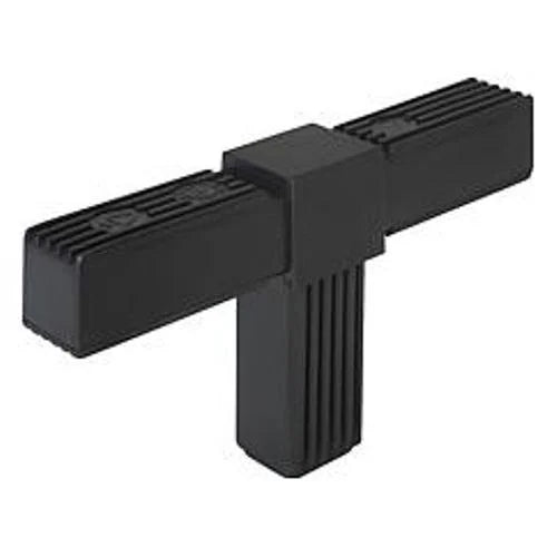 High Performance Black Square T Connectors Perfect For Box Sections - 7Pcs