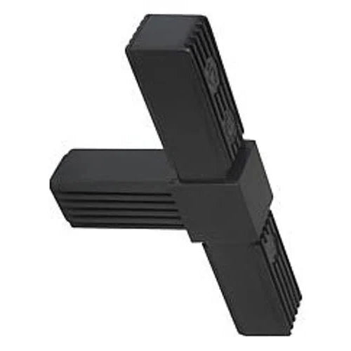 High Performance Black Square T Connectors Perfect For Box Sections - 7Pcs