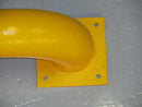 Heavy-Duty Bolt-Down Wheel Guides - Galvanized Steel, Yellow Powder Coated, 1... - Close-Up
