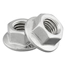 Flanged Hex Nuts – DIN 6923, 100 Pack For Machinery