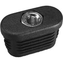 Oval Threaded End Caps – Black Nylon For Domestic Fit (16 Pcs)
