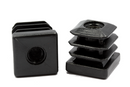 Black Square Plastic Threaded Inserts For Industrial Use - 25Pack