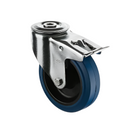 Braked Bolt Hole Blue Elastic Industrial Castors For Machinery Wheels