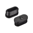 Oval Threaded End Caps – Black Nylon For Domestic Fit (16 Pcs)