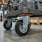 150mm Pressed Steel Swivel Castor Wheel with Directional Brake & Top Plate - Black Rubber - 130kg Load