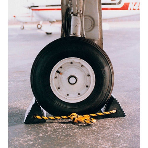 Gray Aircraft Rubber Wheel Chock - 170mm x 155mm x 250mm