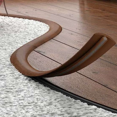 Dark Gray Flex Line 40mm PVC Flexible Flooring Transition Profile Door Threshold