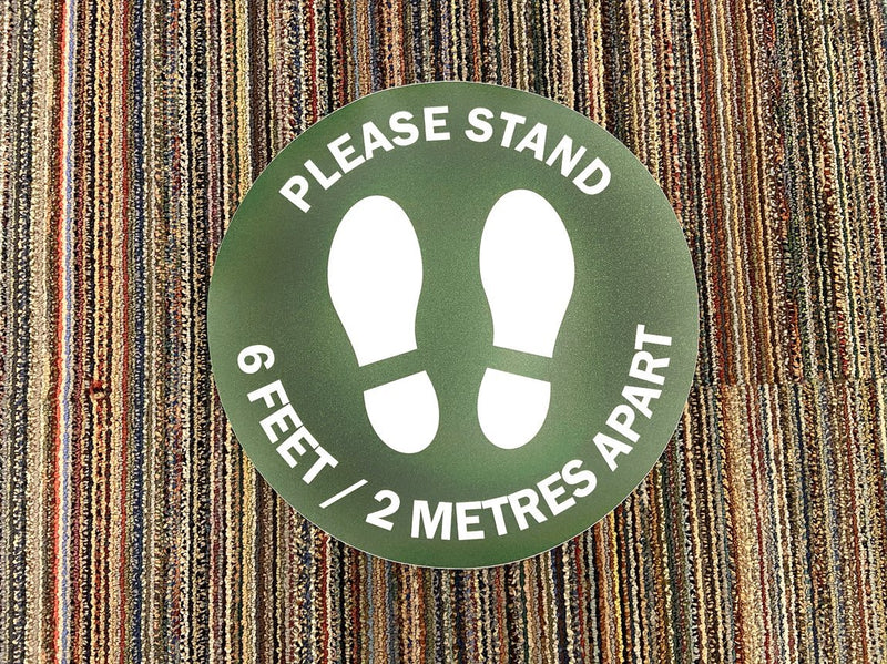 Heavy Duty Social Distancing Stickers For Traffic/Footfall